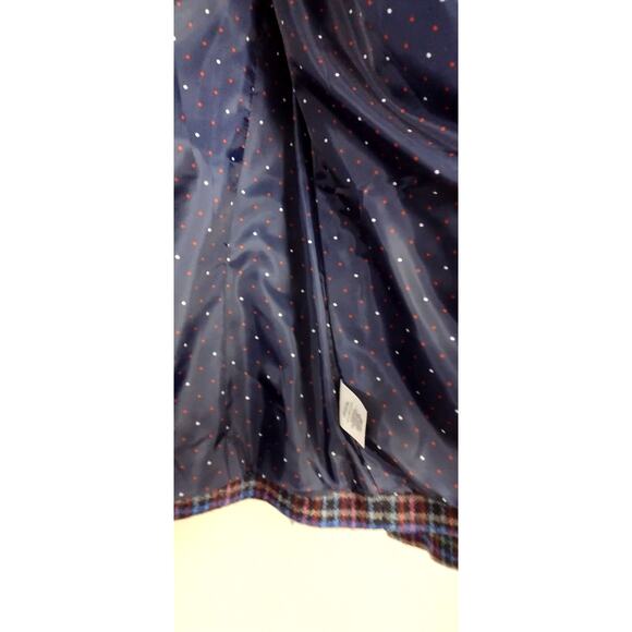 Talbots Mistletoe Plaid Shetland Wool Blazer Velvet Trim Business Jacket Size 10 - Picture 14 of 15